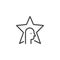 Star and head outline icon