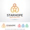 Star Hope Logo Template Design Vector