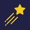 Star icon, shooting star, comet, vector, illustration