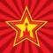 Star with Kremlin symbol - vector concept illustration in Soviet Union agitation style.