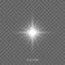 Star light flash, bright sparkle rays and Christmas shiny glitter. Vector starlight lens flare