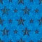 Star line drawing style seamless pattern
