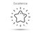 Star line icon. Winner award sign. Excellence or success symbol. Vector