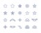 Star line icons. Premium sparkle symbols set, falling shooting stars favorite or like icon, premium quality. Vector star