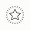 Star line outline icon. Best choice, favorite sign, rating symbol. Trendy isolated flat style. Vector simple linear