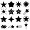 Star line vector icons set. premium illustration sign collection. sparkle symbol. rating logo.