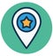 Star location, Favourite Isolated Vector Icon that can easily Modify or edit