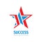 Star logo design. Success concept sign. Leadership creative icon. Rating symbol. Vector illustration.