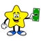 Star Mascot with a Dollar