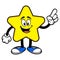 Star Mascot Pointing