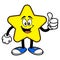 Star Mascot with Thumbs Up