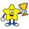 Star Mascot with a Trophy