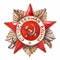 Star medal 9 May The Great Patriotic War vector isolated