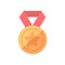 star medal icon. suitable for the theme of awards, prizes, sports, winners, etc. flat vector style