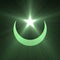 Star moon green light flare