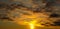 Star named sun at sunset day dark sky gray clouds