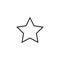 Star Outline Vector Icon, Symbol or Logo.