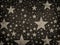 Star pattern background, grunge texture on old distressed vintage brown background with stars, antique retro July 4th background