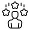 Star personal skill icon outline vector. Goal capacity