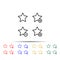 star, plus, remove, minus sign multi color style icon. Simple thin line, outline vector of web icons for ui and ux, website or