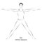 Star pose or Utthita Tadasana. Sketch