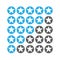 Star raiting icons. Giving five stars raiting flat ldesign.