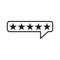 Star rating icon, Consumer or customer product rating bubble line art vector icon for apps and websites