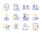 Star rating, Messenger mail and Face attention icons set. Vector