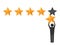 Star rating. Positive review. Vector illustration.