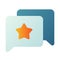 Star rating review comment single isolated icon with smooth style