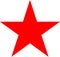 Star. Red Star with five rounded points Icon.Vector illustration.
