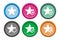 Star round icon sets