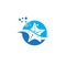 Star sea vector icon illustration design