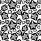 Star Seamless Pattern.Textile ink brush strokes texture in doodle grunge style.