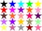 Star.Set of Star with five rounded points Icon.Vector illustration.