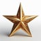 Star shape gold 3d realistic rating level best