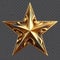 Star shape gold 3d realistic rating unique