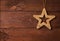 Star shape on wooden background