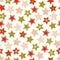 Star shaped Christmas gingerbread seamless pattern. Christmas sweets. Vector illustration.