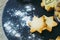 Star shaped shortbread cookies