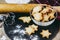 Star shaped shortbread cookies