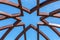 Star shaped wooden dome detail