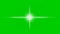 Star shine effect on green screen background, star animation.