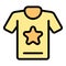 Star shirt icon vector flat