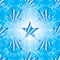 Star side stripe snowflake effect seamless pattern