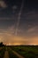 Star sign picture big wagon above landscape and light pollution