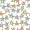 Star smile style seamless pattern