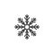 Star snowflake ornate line icon