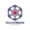 Star Soccer logo template, Football Star logo design vector