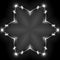 star with soft lights, gray lights, luminous star, black background, polygon with lights, star of lights, flower with lights